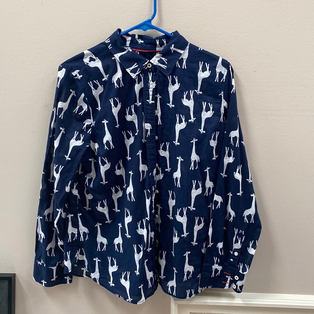 Talbots Lp tossed giraffes top